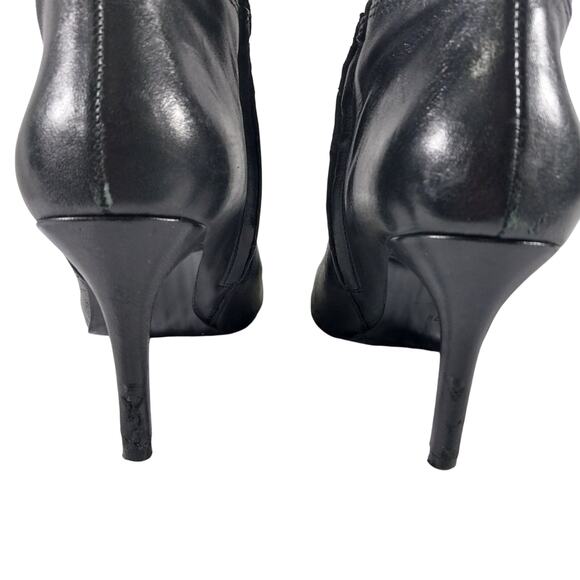 LAUREN BY RALPH LAUREN! BLACK GENUINE LEATHER POINTY TOE STILETTO BOOTS! SZ 7B - Picture 10 of 12